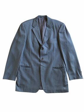 Hugo Boss Men's Suit Jacket 40L 100% Wool Charcoal Made in USA 3 Button